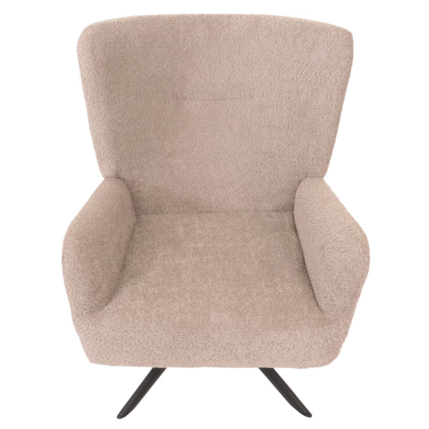 Cosmo Casa - Loungestoel - Cocktailstoel - Gestoffeerde Stoel - Relaxstoel - Draaibaar - Chenille Stof - Metaal - Taupe