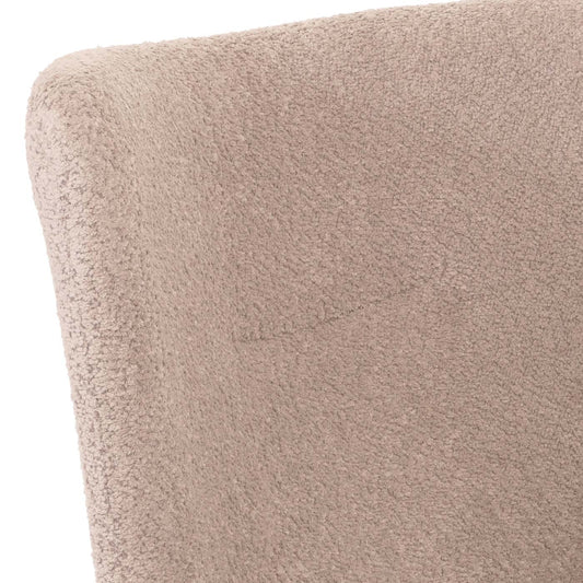 Cosmo Casa - Loungestoel - Cocktailstoel - Gestoffeerde Stoel - Relaxstoel - Draaibaar - Chenille Stof - Metaal - Taupe