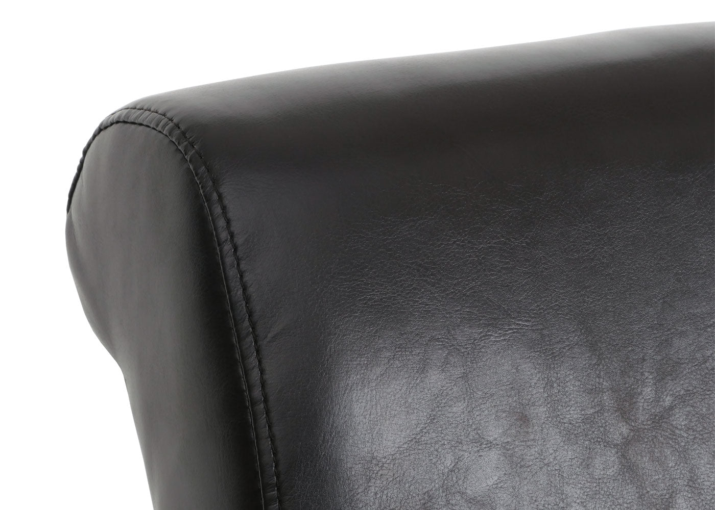 Cosmo Casa - Set van 2 Eetkamerstoelen - Massief Hout - Kunstleer - Zwartbruin - Zwarte Poten