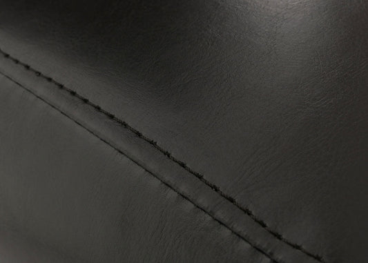 Cosmo Casa - Set van 2 Eetkamerstoelen - Massief Hout - Kunstleer - Zwartbruin - Zwarte Poten