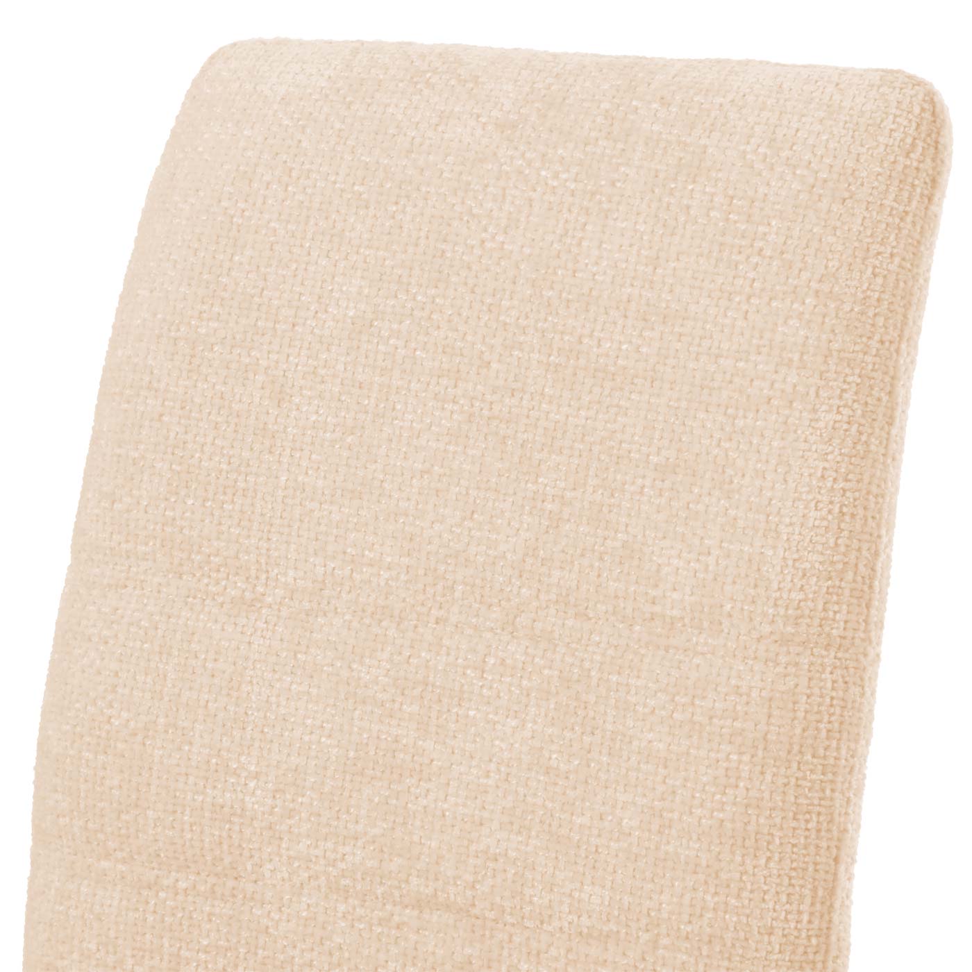 Cosmo Casa - Set van 2 Eetkamerstoelen - Geborsteld Roestvrij Staal - Textiel Chenille - Crème