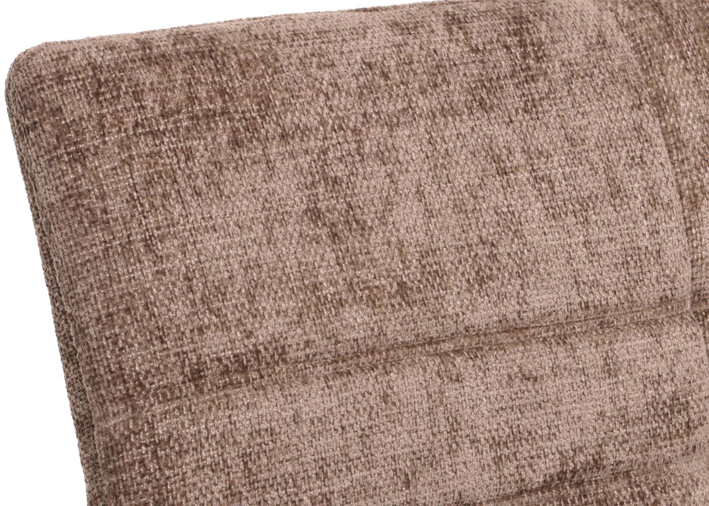 Cosmo Casa - Eetkamerbank 160cm - Geborsteld Roestvrij Staal - Textiel Chenille - Bruin