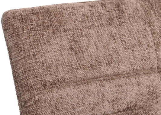 Cosmo Casa - Eetkamerbank 160cm - Geborsteld Roestvrij Staal - Textiel Chenille - Bruin