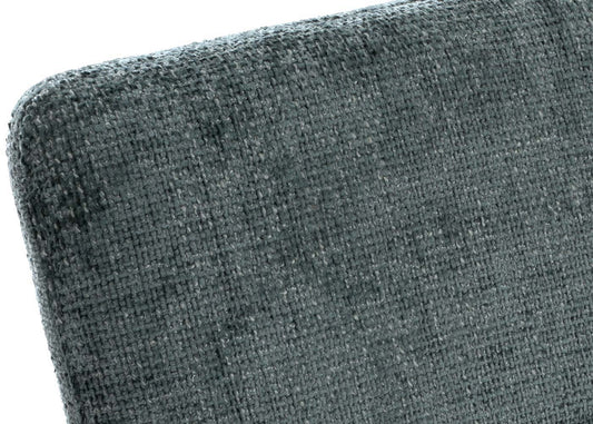 Cosmo Casa - Eetkamerbank 160cm - Geborsteld Roestvrij Staal - Textiel Chenille - Blauwgroen