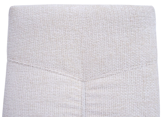 Cosmo Casa - Set van 2 Eetkamerstoelen - Sledestoel & Fauteuil - Metaal - Chenille Stof - Crème