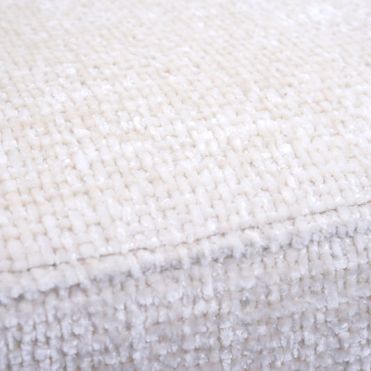 Cosmo Casa - Set van 2 Eetkamerstoelen - Sledestoel & Fauteuil - Metaal - Chenille Stof - Crème