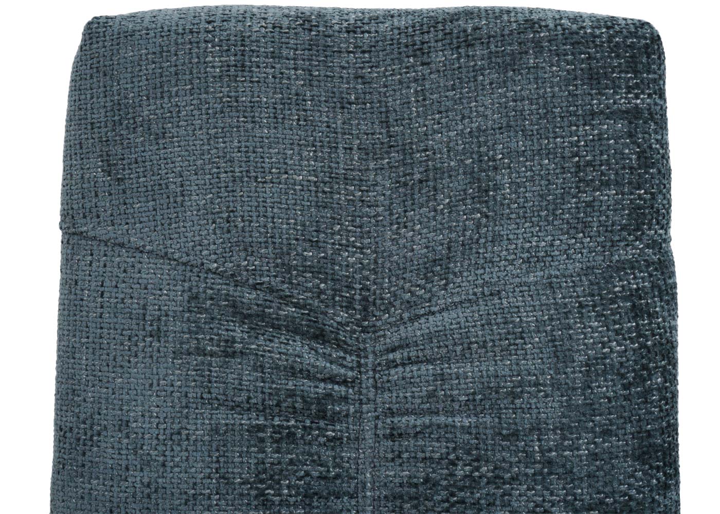 Cosmo Casa - Set van 2 Eetkamerstoelen - Sledestoel & Fauteuil - Metaal - Chenille Stof - Blauwgroen