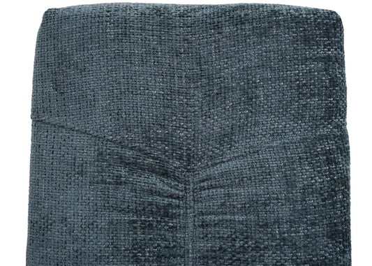 Cosmo Casa - Set van 2 Eetkamerstoelen - Sledestoel & Fauteuil - Metaal - Chenille Stof - Blauwgroen