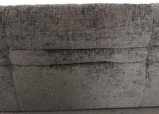 Cosmo Casa - Bank - Eetkamerbank - Gestoffeerde Bank - Rugleuning - Chenille Stof - Geborsteld Roestvrij Staal - 160cm - Donkergrijs