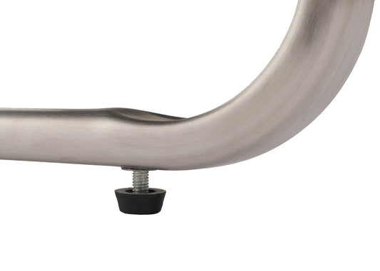 Cosmo Casa - Bank - Eetkamerbank - Gestoffeerde Bank - Rugleuning - Chenille Stof - Geborsteld Roestvrij Staal - 160cm - Donkergrijs