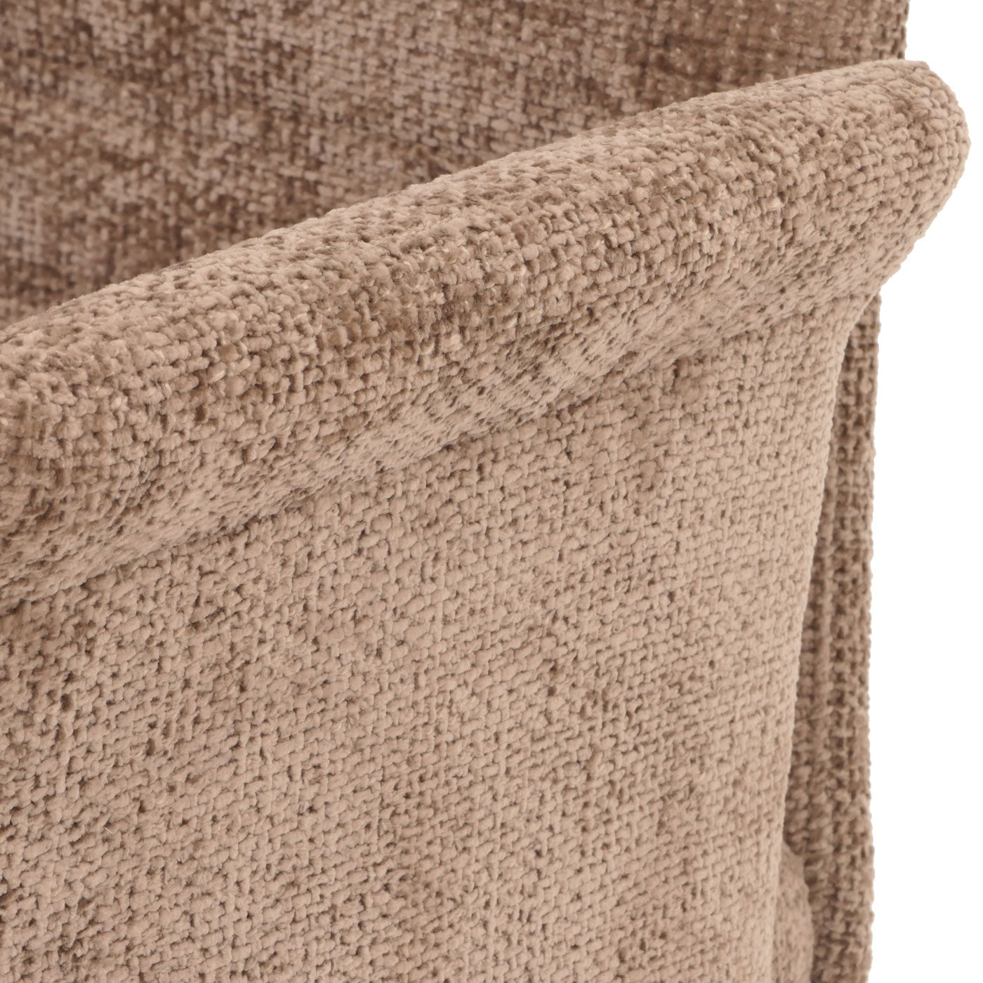 Cosmo Casa - Set van 2 Eetkamerstoelen met Armleuningen - Geborsteld Roestvrij Staal - Textiel Chenille - Bruin