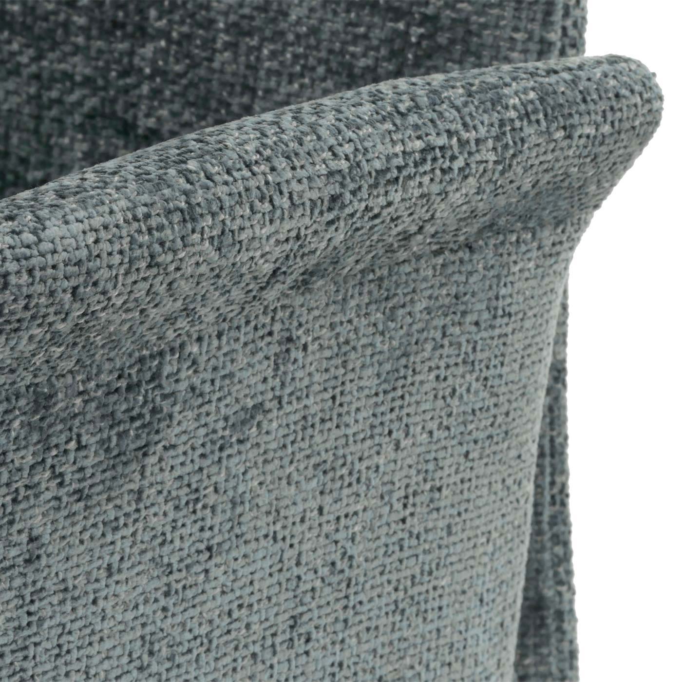 Cosmo Casa - Set van 2 Eetkamerstoelen met Armleuningen - Geborsteld Roestvrij Staal - Textiel Chenille - Blauwgroen