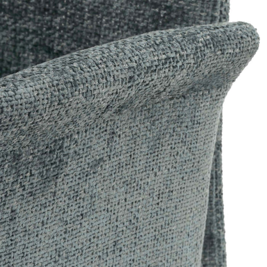 Cosmo Casa - Set van 2 Eetkamerstoelen met Armleuningen - Geborsteld Roestvrij Staal - Textiel Chenille - Blauwgroen