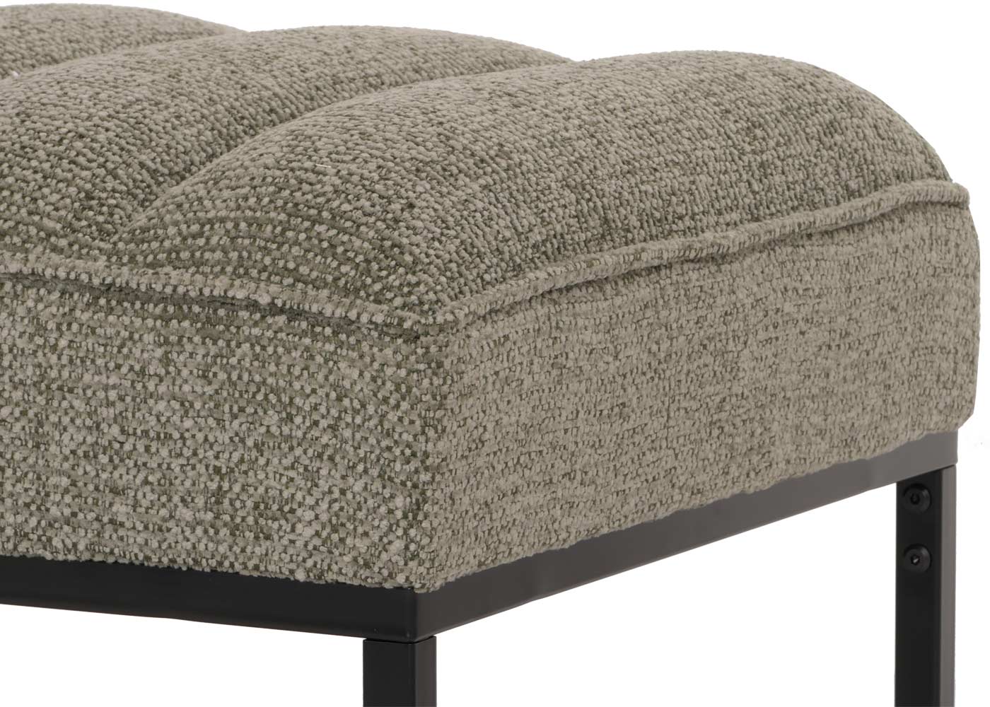 Cosmo Casa - Bank met Schoenenrek - Gestoffeerd - Garderobebank - Chenille Stof - Metaal - 130cm - Groen