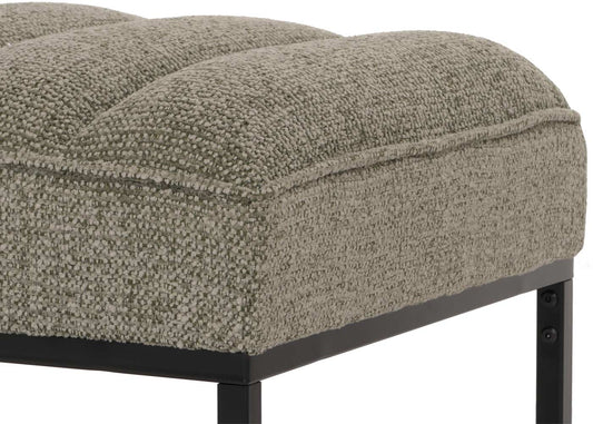 Cosmo Casa - Bank met Schoenenrek - Gestoffeerd - Garderobebank - Chenille Stof - Metaal - 130cm - Groen