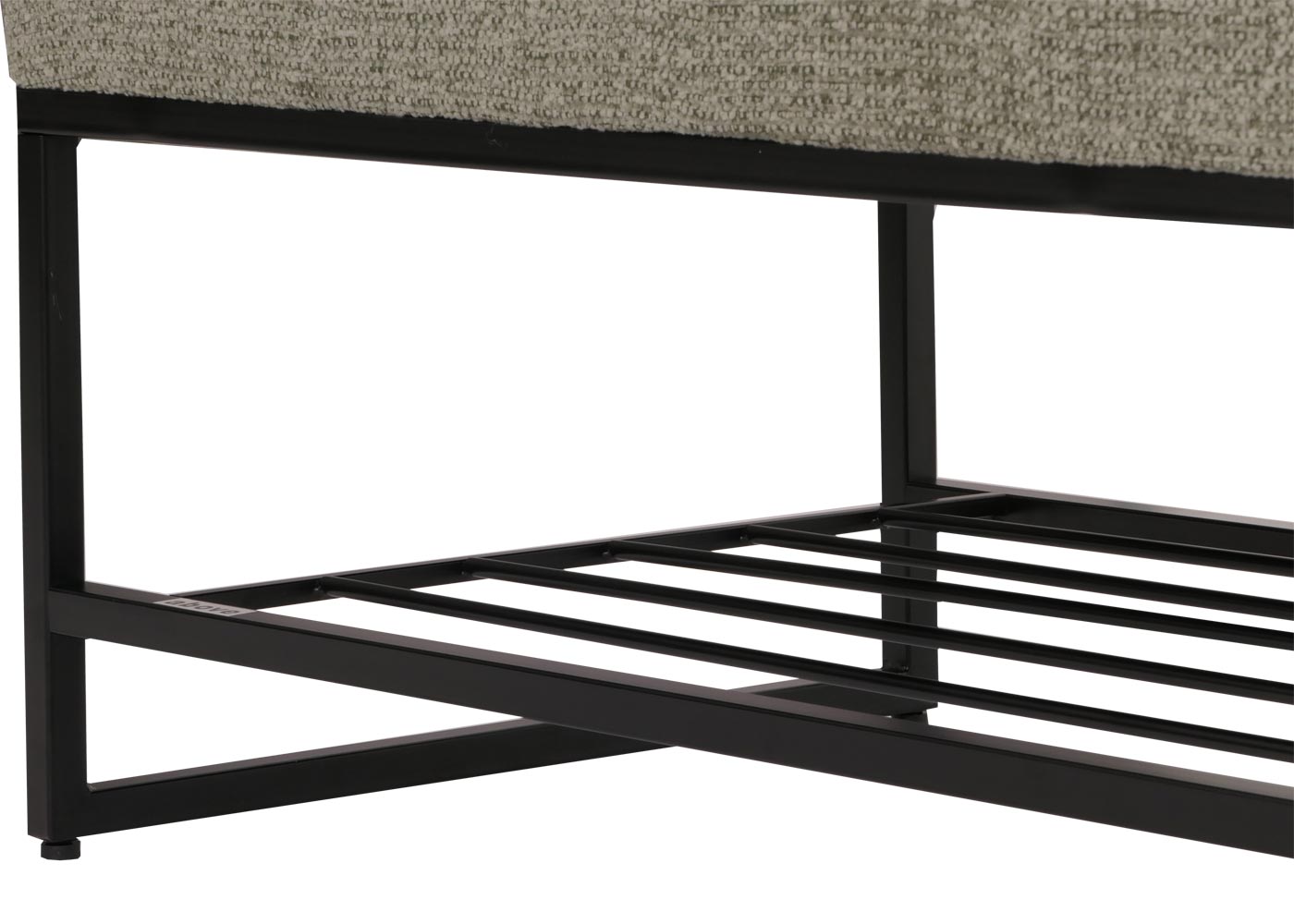 Cosmo Casa - Bank met Schoenenrek - Gestoffeerd - Garderobebank - Chenille Stof - Metaal - 130cm - Groen