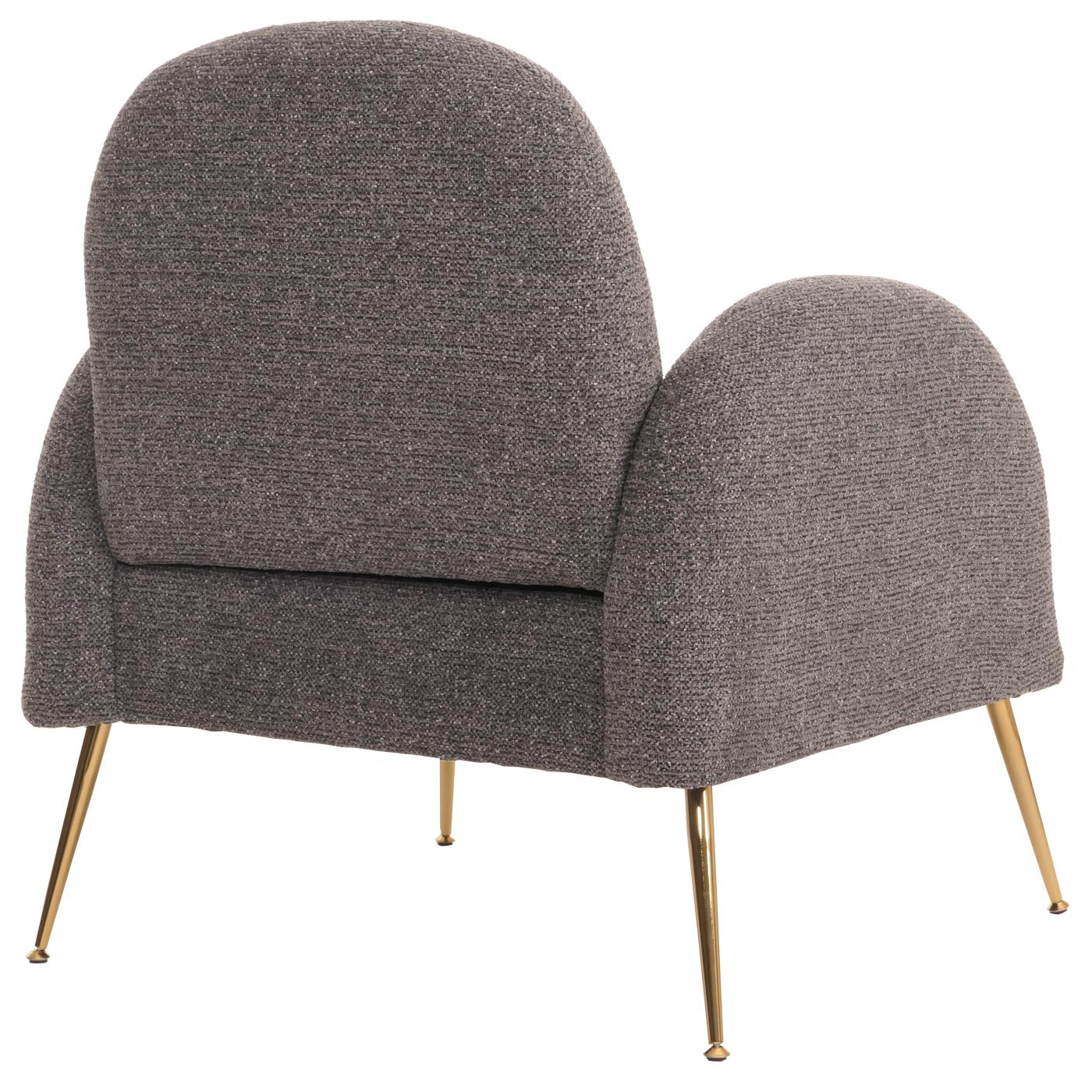 Cosmo Casa - Loungestoel - Cocktailstoel - Retro Nosag Vering - Chenille Stof - Donkergrijs