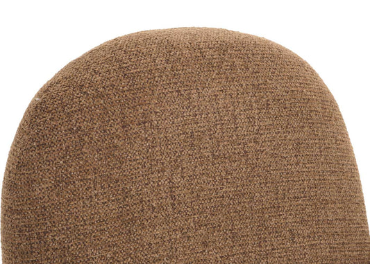 Cosmo Casa - Loungestoel - Cocktailstoel - Retro Nosag Ophanging - Chenille Stof - Koffie