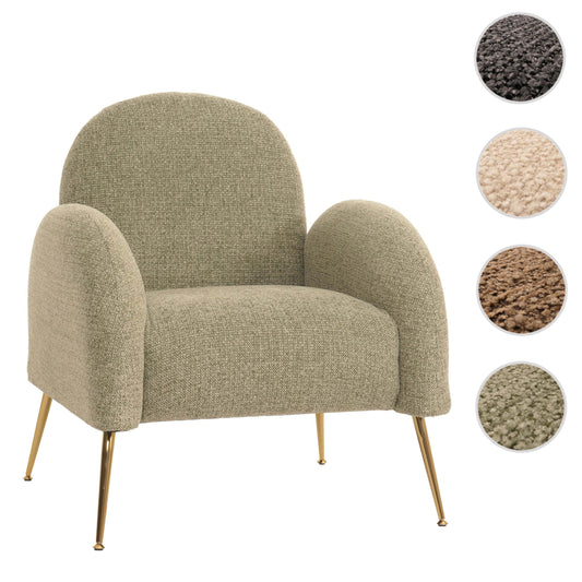 Cosmo Casa - Loungestoel - Cocktailstoel - Retro Nosag Vering - Chenille Stof - Lichtgroen