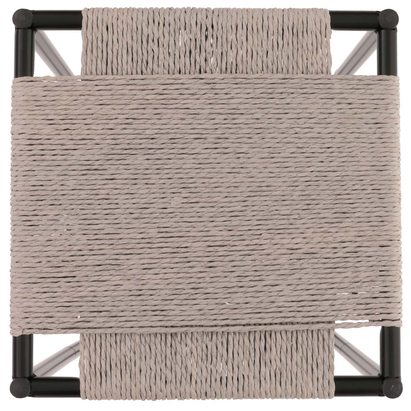 Cosmo Casa - Set van 3 Bloementafels - Stapelbaar Ontwerp - Metaal Papiertouw - Grijs