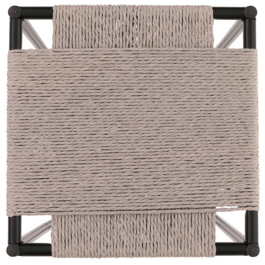 Cosmo Casa - Set van 3 Bloementafels - Stapelbaar Ontwerp - Metaal Papiertouw - Grijs