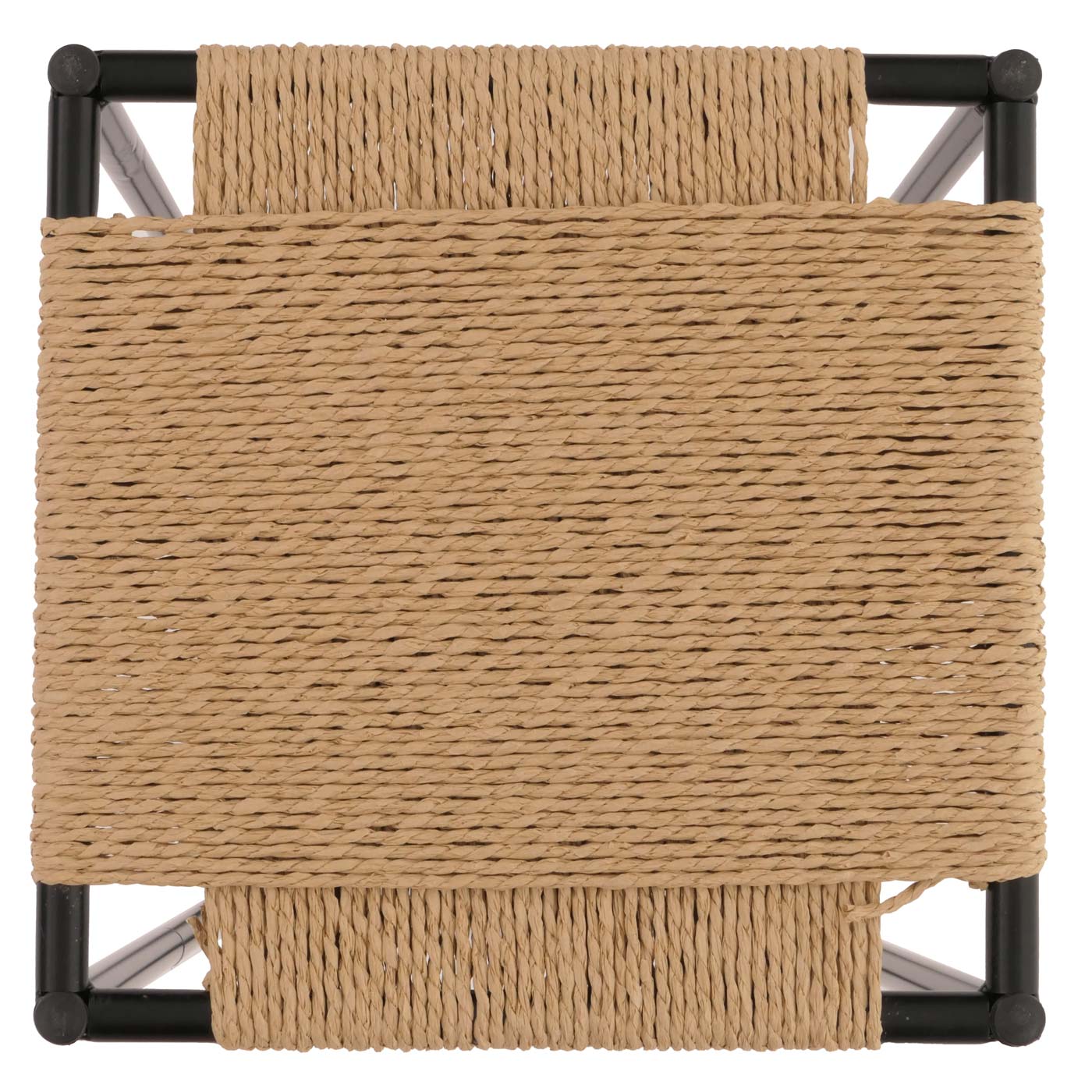 Cosmo Casa - Set van 3 Bloementafels - Stapelbaar Ontwerp - Metaal Papiertouw - Natuurlijke Kleur