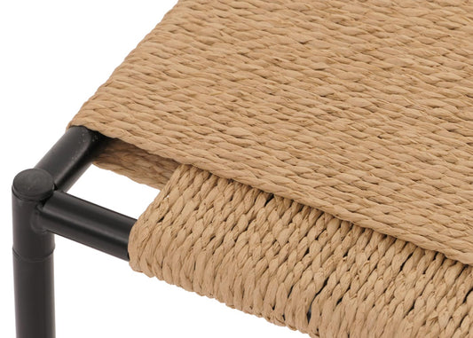 Cosmo Casa - Set van 3 Bloementafels - Stapelbaar Ontwerp - Metaal Papiertouw - Natuurlijke Kleur