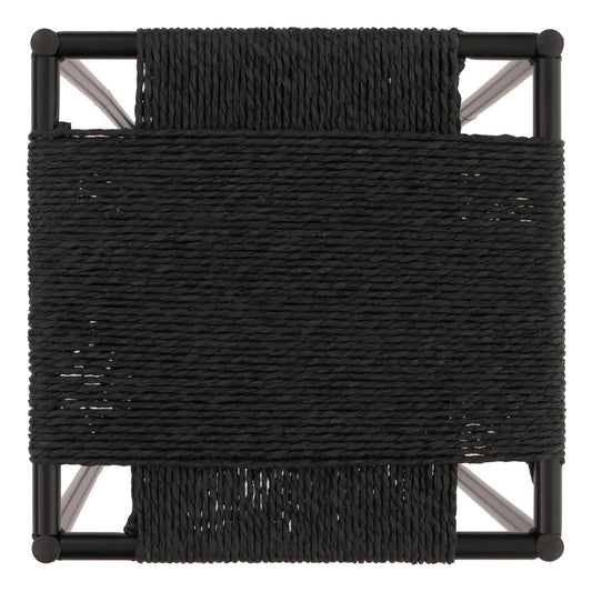 Cosmo Casa - Set van 3 Bloementafels - Stapelbaar Ontwerp - Metaal Papiertouw - Antraciet