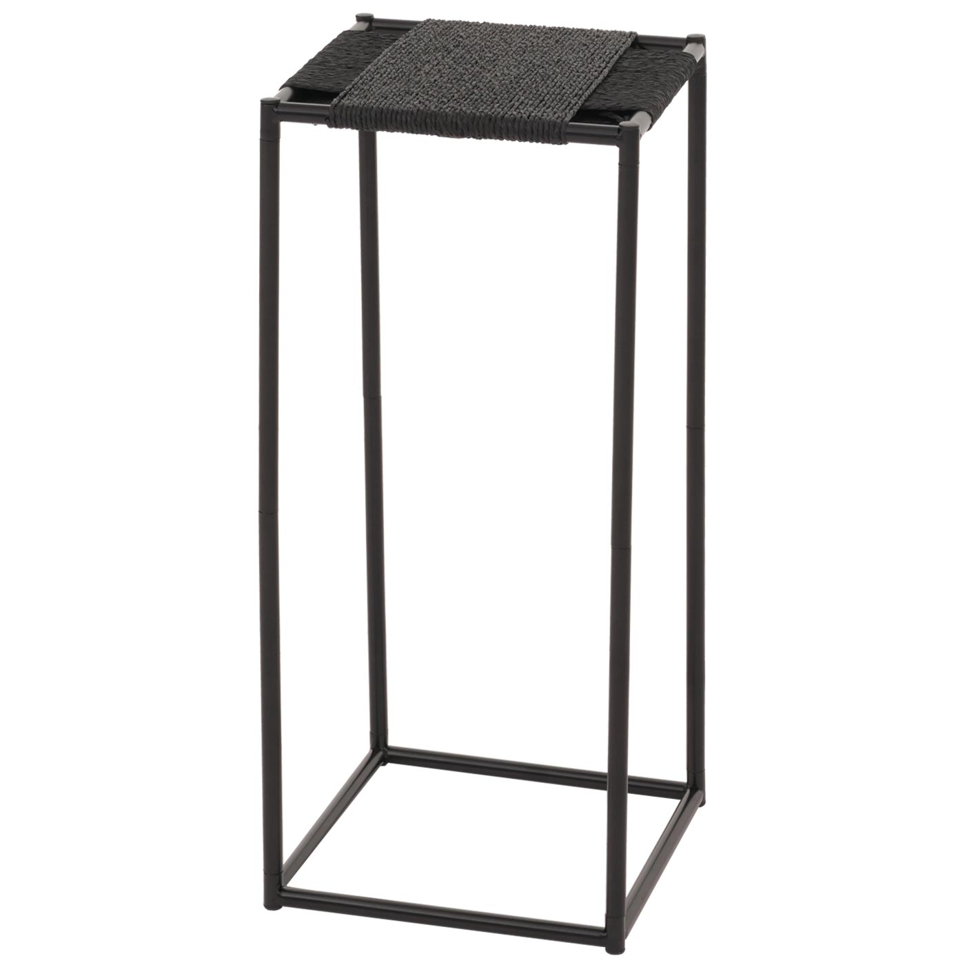 Cosmo Casa - Set van 3 Bloementafels - Stapelbaar Ontwerp - Metaal Papiertouw - Antraciet