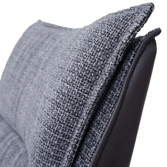 Cosmo Casa - Eetkamerstoel - Keukenstoel - Draaibaar met Auto-Return - Textiel - 420gm - Grijs