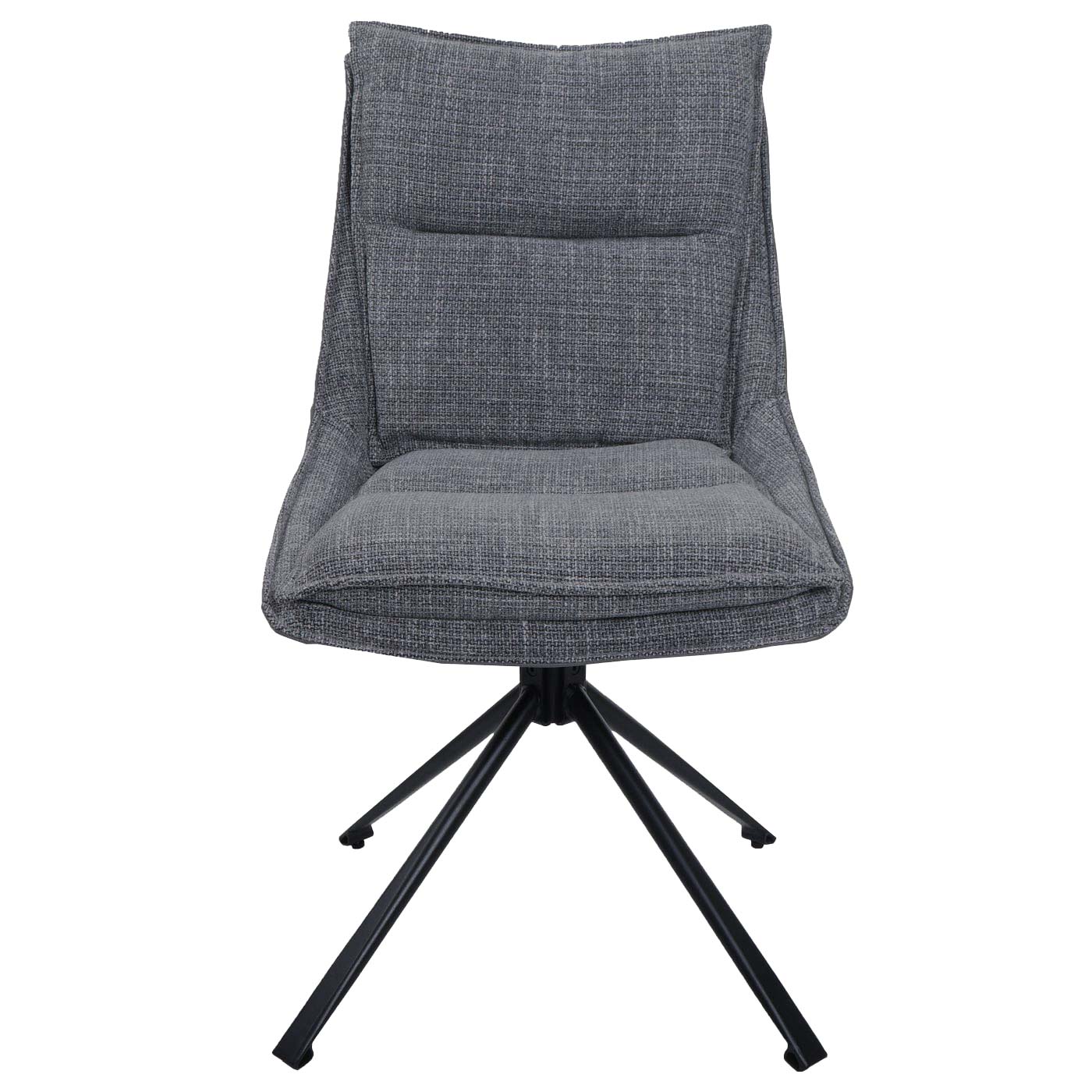 Cosmo Casa - Eetkamerstoel - Keukenstoel - Draaibaar met Auto-Return - Textiel - 420gm - Grijs