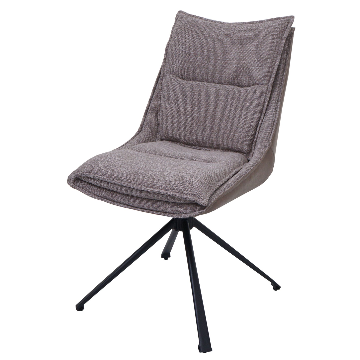 Cosmo Casa - Eetkamerstoel - Keukenstoel - Draaibaar met Auto-Return - Textiel - Beige