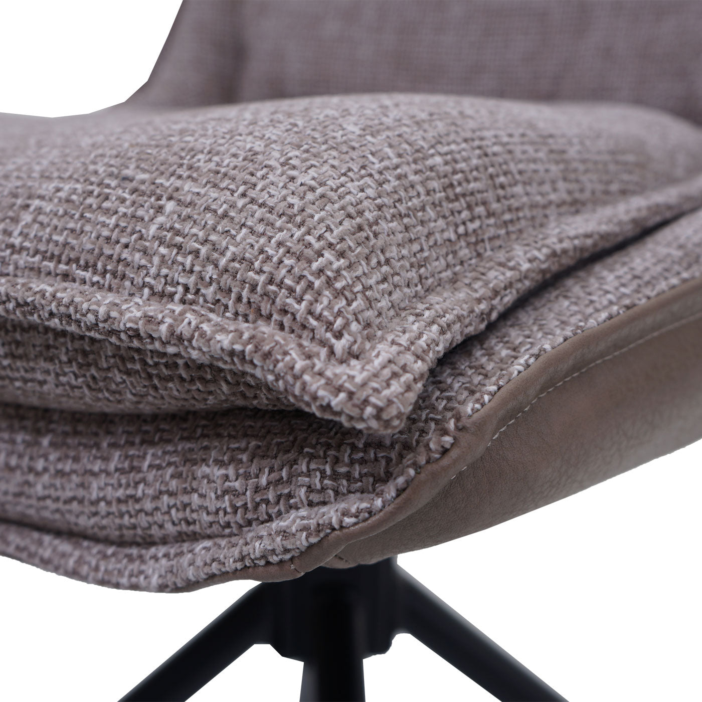 Cosmo Casa - Eetkamerstoel - Keukenstoel - Draaibaar met Auto-Return - Textiel - Beige