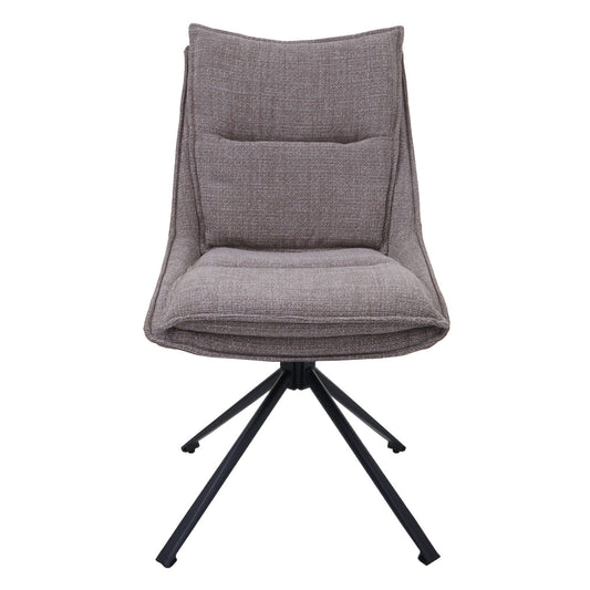 Cosmo Casa - Eetkamerstoel - Keukenstoel - Draaibaar met Auto-Return - Textiel - Beige