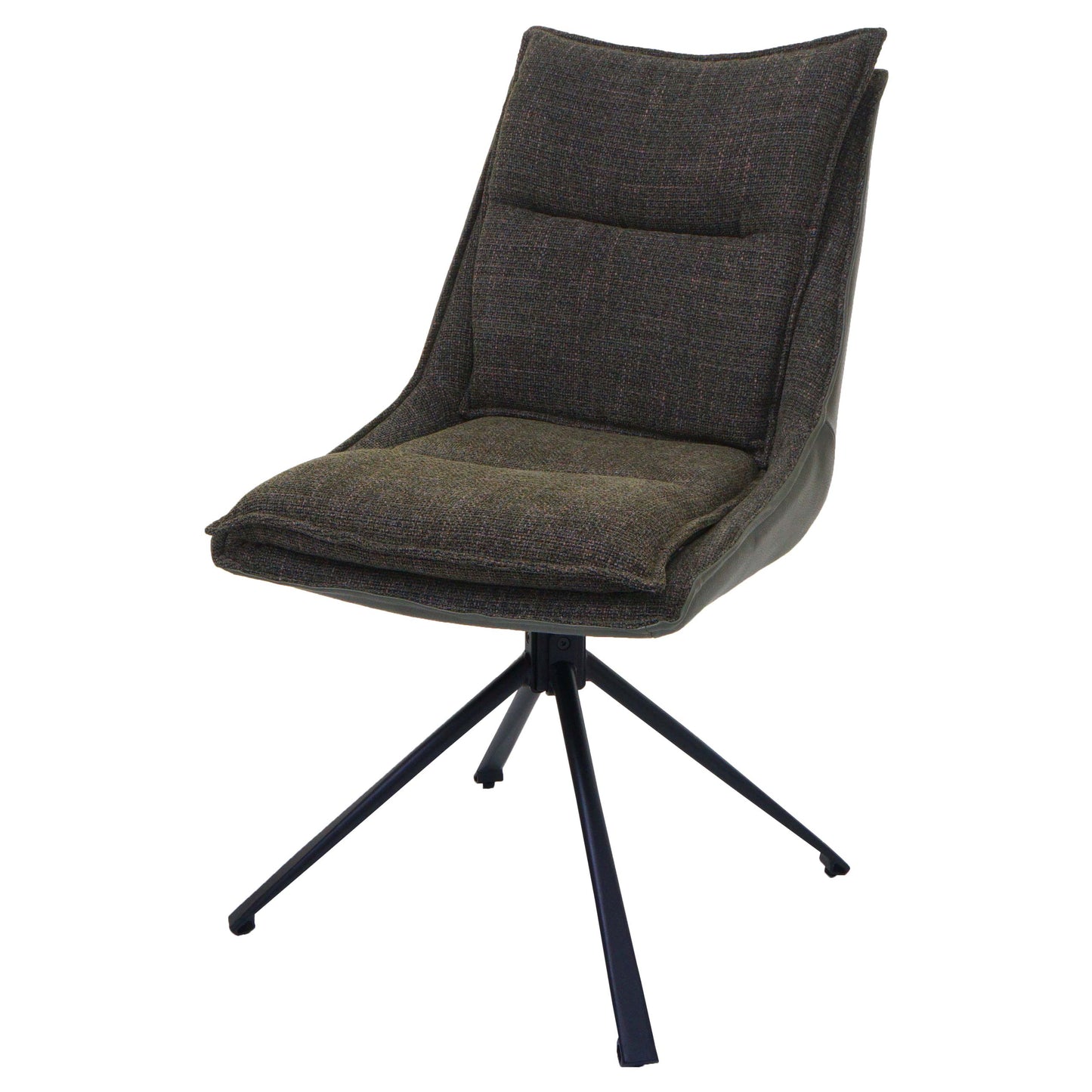 Cosmo Casa - Eetkamerstoel - Keukenstoel - Draaibaar met Auto-Return - Textiel - Groen