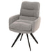 Cosmo Casa - Eetkamerstoel met Armleuningen - Draaibaar Auto-positie - Bouclé Stof - Lichtgrijs