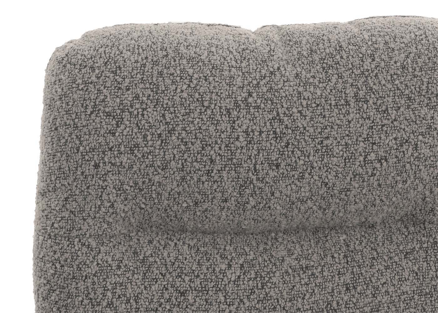 Cosmo Casa - Eetkamerstoel met Armleuningen - Draaibaar Auto-positie - Bouclé Stof - Lichtgrijs