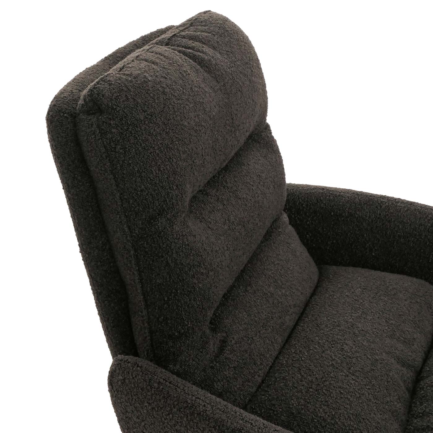 Cosmo Casa - Eetkamerstoel met Armleuningen - Draaibaar Auto-positie - Bouclé Stof - Donkergrijs