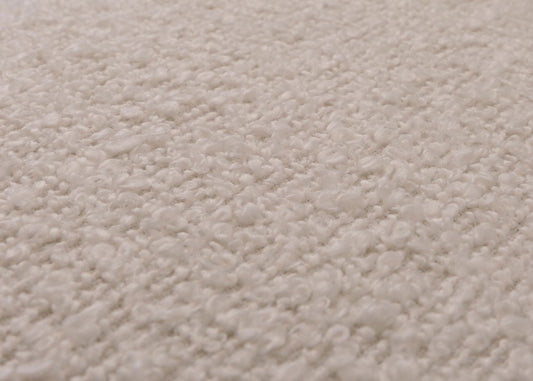 Cosmo Casa - Eetkamerstoel - Keukenstoel met Armleuning - Draaibaar - Automatische Positie - Bouclé Stof - Crème