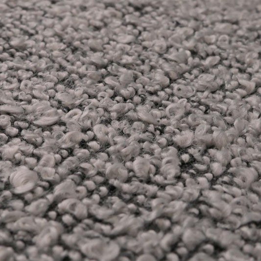 Cosmo Casa - Eetkamerstoel - Keukenstoel met Armleuning - Draaibaar - Automatische Positie - Bouclé Stof - Lichtgrijs