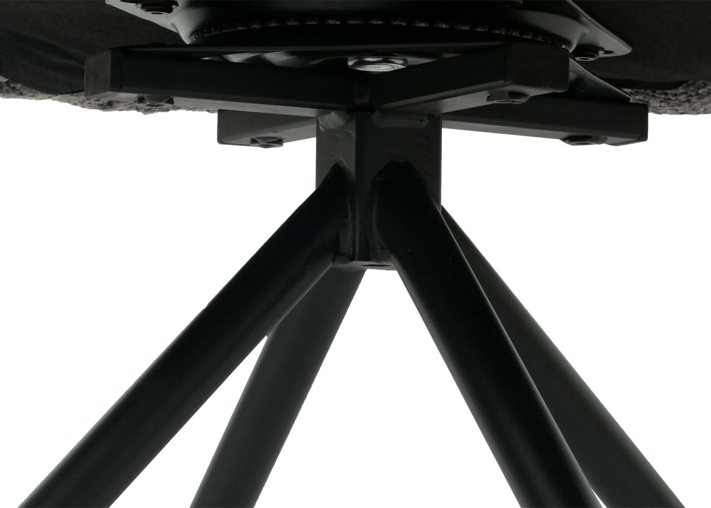 Cosmo Casa - Eetkamerstoel - Keukenstoel met Armleuning - Draaibaar - Automatische Positie - Chenille Textiel - Donkergrijs