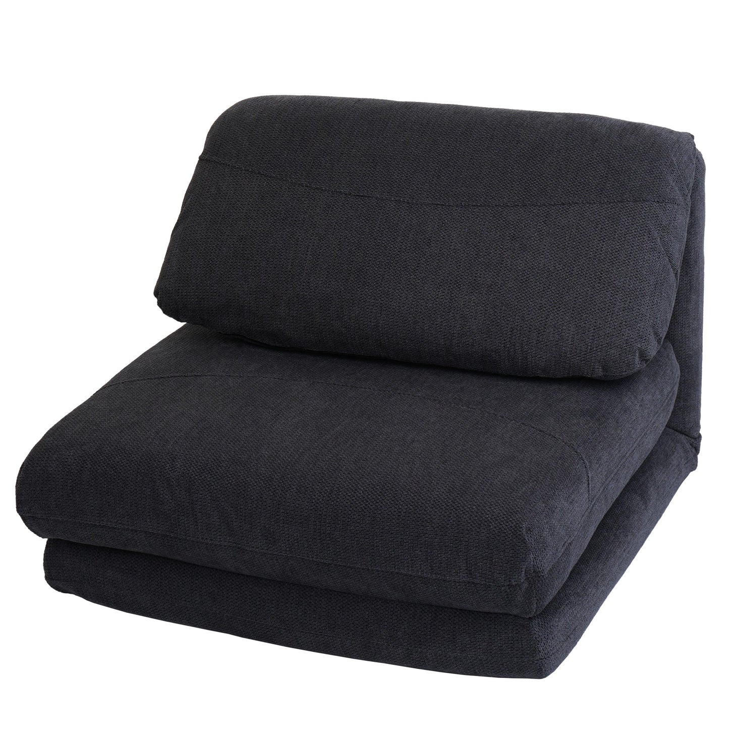 Cosmo Casa - Slaapstoel - Opklapbare Sofa Stoel - Textiel - Donkergrijs