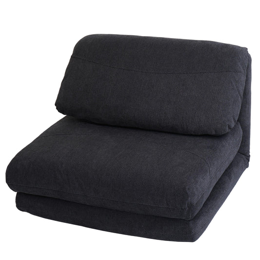 Cosmo Casa - Slaapstoel - Opklapbare Sofa Stoel - Textiel - Donkergrijs