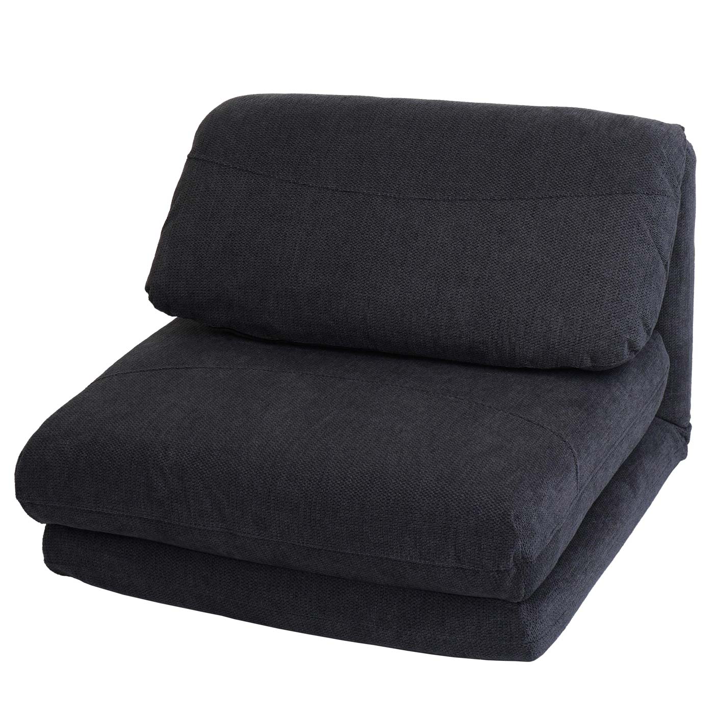 Cosmo Casa - Slaapstoel - Opklapbare Sofa Stoel - Textiel - Donkergrijs