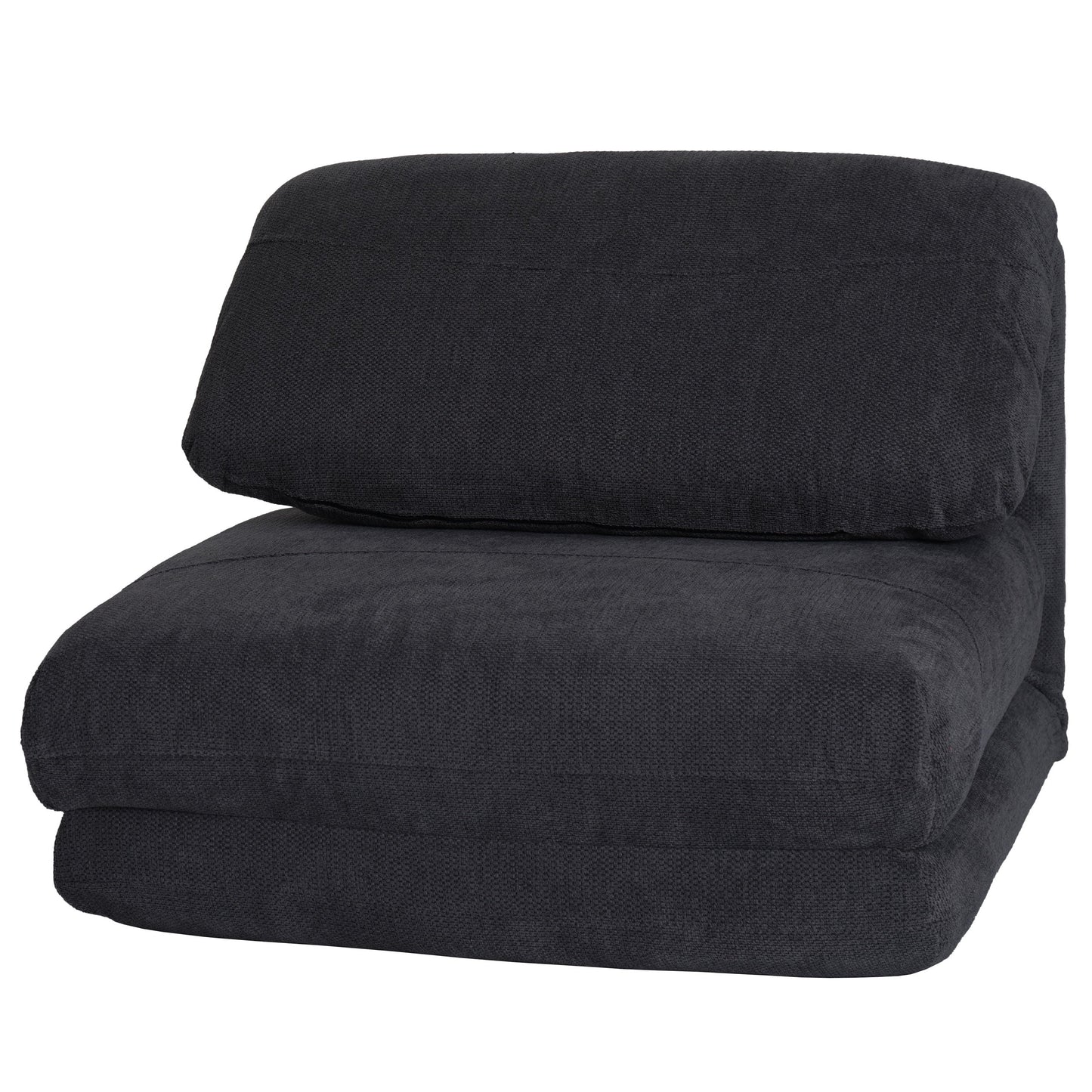 Cosmo Casa - Slaapstoel - Opklapbare Sofa Stoel - Textiel - Donkergrijs