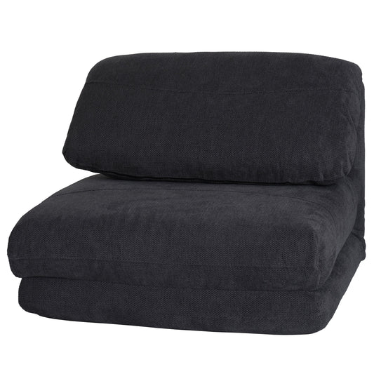 Cosmo Casa - Slaapstoel - Opklapbare Sofa Stoel - Textiel - Donkergrijs