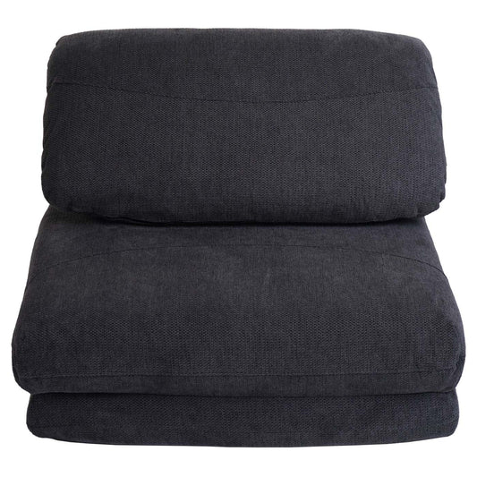 Cosmo Casa - Slaapstoel - Opklapbare Sofa Stoel - Textiel - Donkergrijs