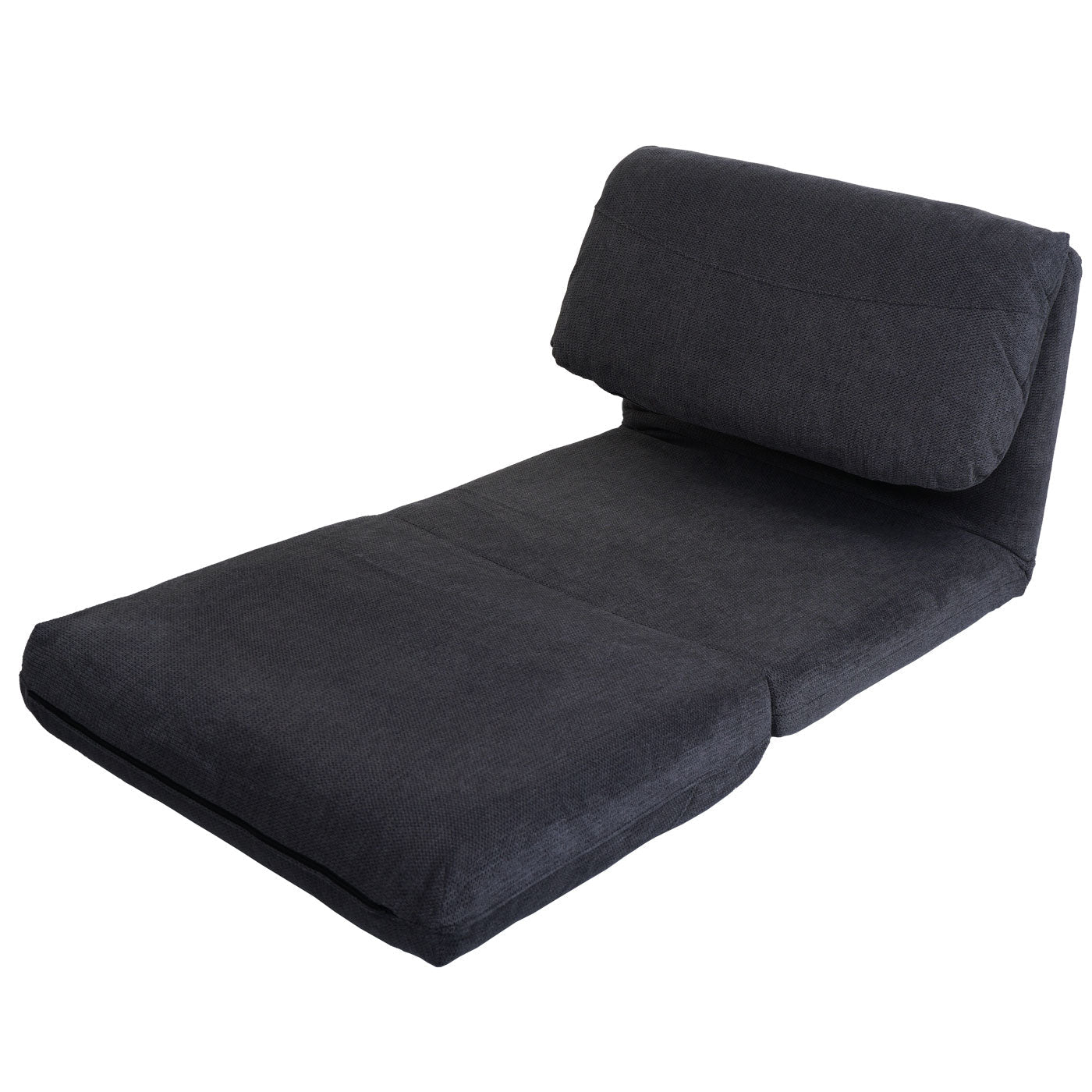 Cosmo Casa - Slaapstoel - Opklapbare Sofa Stoel - Textiel - Donkergrijs