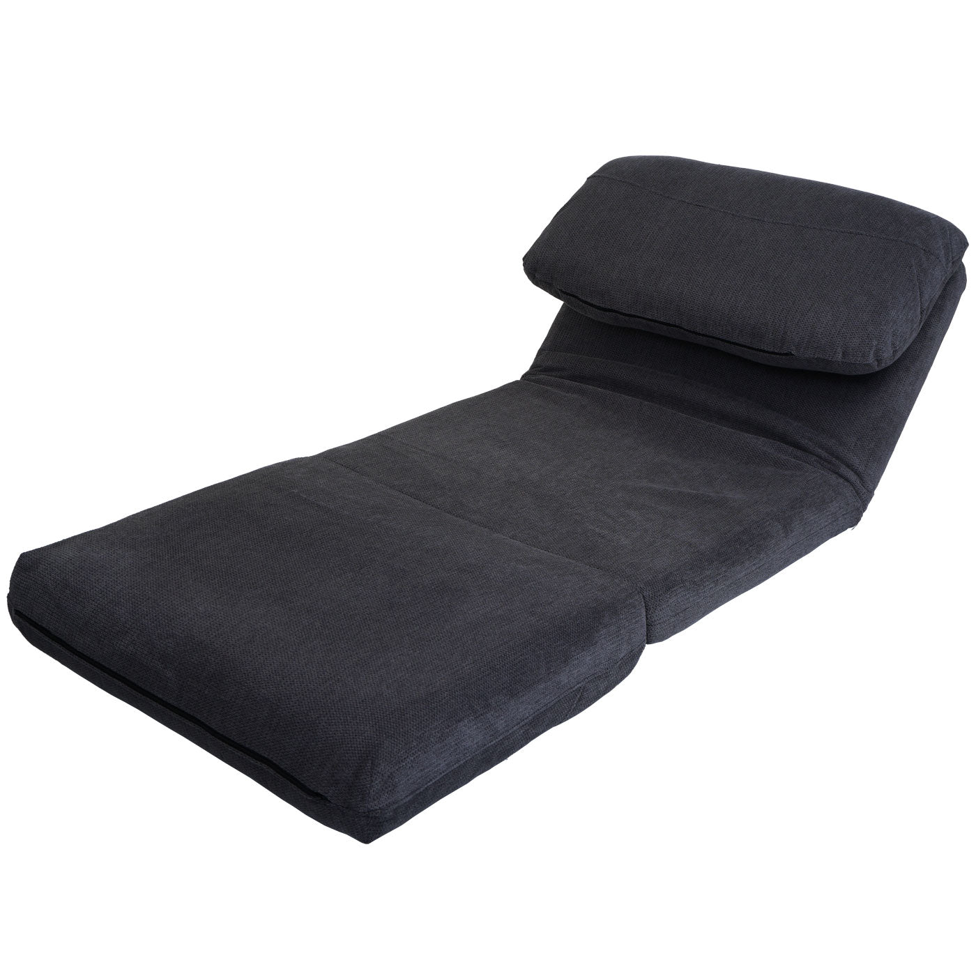 Cosmo Casa - Slaapstoel - Opklapbare Sofa Stoel - Textiel - Donkergrijs