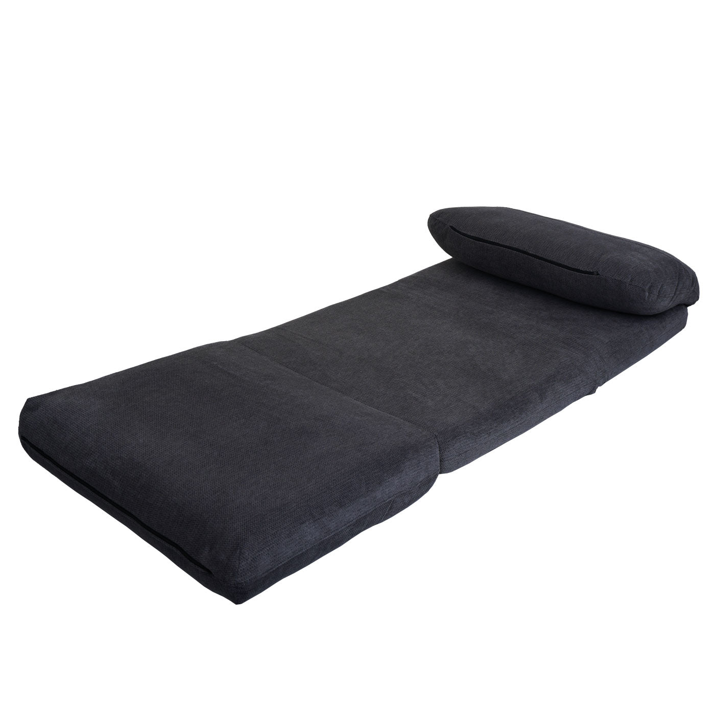 Cosmo Casa - Slaapstoel - Opklapbare Sofa Stoel - Textiel - Donkergrijs